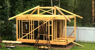 Сарай из бруса 100х100 в Фрязино - строительство под ключ | Строй-Фрз от 40628 руб.